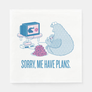 Serviette En Papier Cookie Monster   Désolé, J'Ai Des Plans