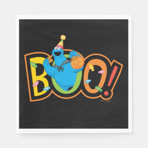 Serviette En Papier Cookie Monster Halloween Boo !