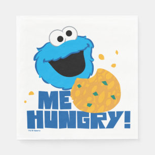 Serviette En Papier Cookie Monster   Moi qui ai faim !