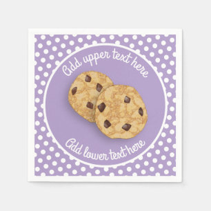 Serviette En Papier Cookie thème poka point arrière - plan propre text