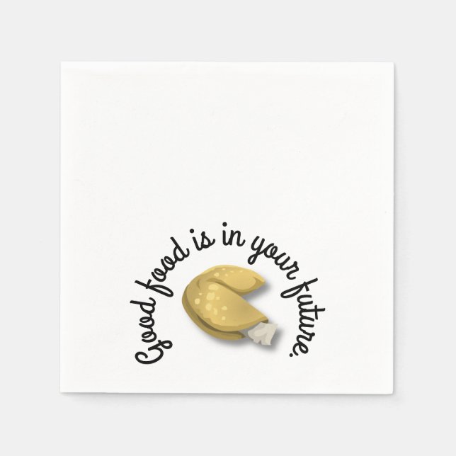 Serviette En Papier Cookies chinois Fortune (Devant)