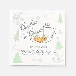 Serviette En Papier Cookies & Cocoa Baby Shower
