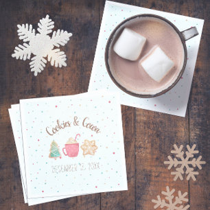 Serviette En Papier Cookies de Noël+Cocoa Holiday Cookie Swap Blue