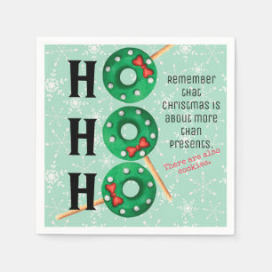 Serviette En Papier Cookies de Noël Funny Ho Ho Ho Napkins