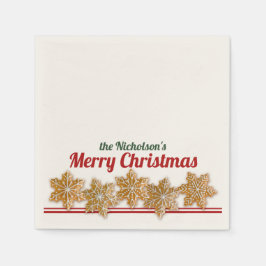 Serviette En Papier Cookies de Noël | Vacances personnalisées