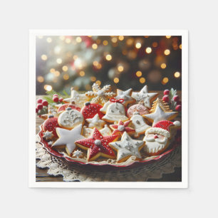 Serviette En Papier Cookies de sucre de Noël fantaisie