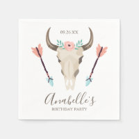 Cool Boho Cow Skull Party Faveurs