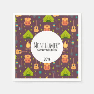 Serviette En Papier Cool Camping Design Famille Réunion