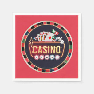 Serviette En Papier Cool Casino soirée amoureux de jeu