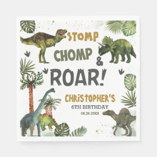 Serviette En Papier Cool Dinosaures Jurassic Boy Anniversaire