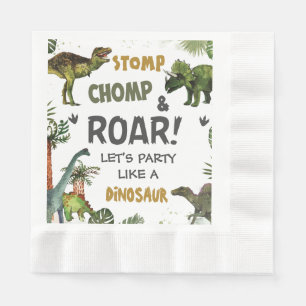 Serviette En Papier Cool Dinosaures Jurassic Boy Anniversaire
