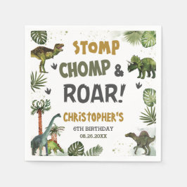 Serviette En Papier Cool Dinosaures Jurassic Boy Anniversaire