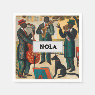 Serviette En Papier Cool Jazz Trio En Papier NOLA Napkin