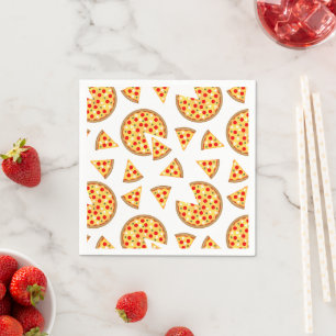 Serviette En Papier Cool plaisir pizza et tranches motif sur le Livre 