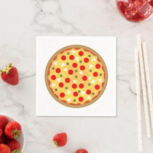 Serviette En Papier Cool plaisir pizza fête anniversaire de enfant