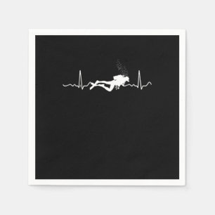 Serviette En Papier Cool plongée plongée plongée Heartbeat Graphic