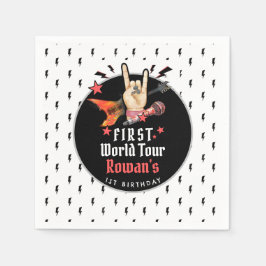 Serviette En Papier Cool Punk Rockstar First Birthday