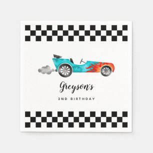 Serviette En Papier Cool Race Car Boy Fête d'anniversaire