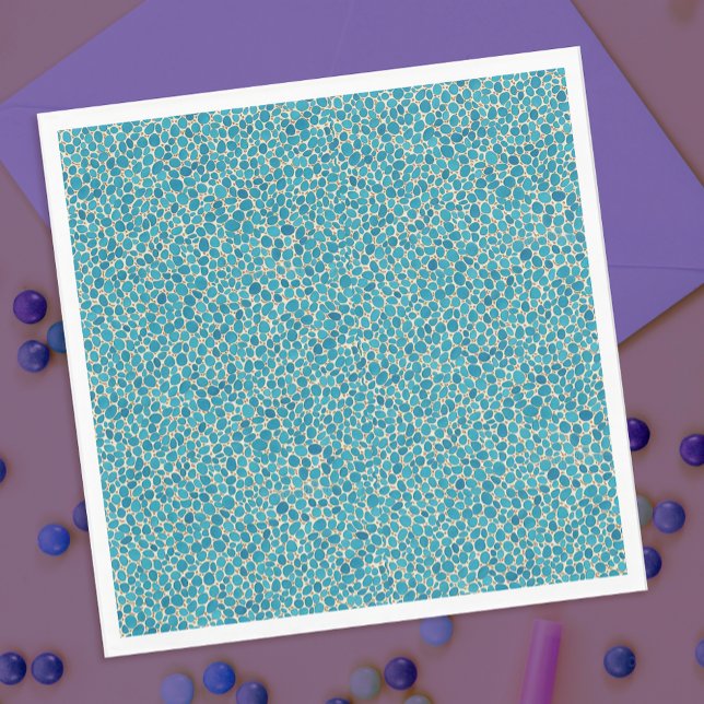 Serviette En Papier Cool Turquoise  Aligator Reptile Motif de peau (Créateur téléchargé)