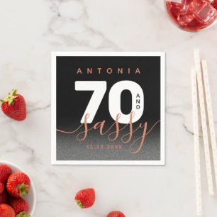 Serviette En Papier Copper Girly 70 et Sassy