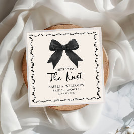 Serviette En Papier Coquette Bow Shings Tying The Knot Fête des mariée