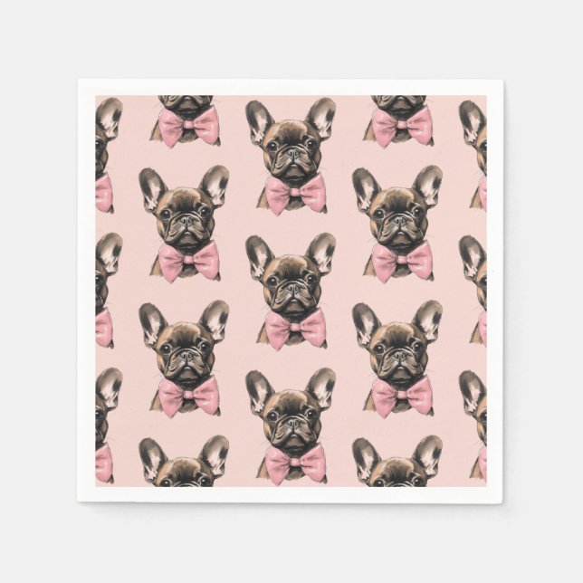 Serviette En Papier Coquette Frenchie (Devant)