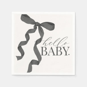 Serviette En Papier Coquette noire Bow Girl Décor Baby shower