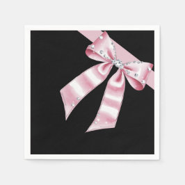 Serviette En Papier Coquette rose étincelante