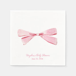 Serviette En Papier Coquette simple Bow rose Personnalisé Napkin