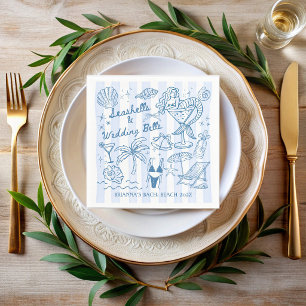 Serviette En Papier Coquillages cloches de mariage enterrement de vie