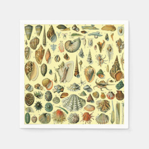Serviette En Papier Coquillages de coquillages Mollusk Clam Élégant Ar
