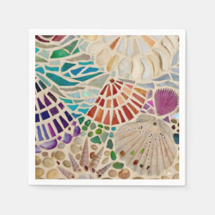Serviette En Papier Coquillages décoratifs