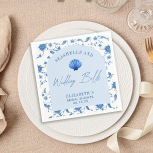Serviette En Papier Coquillages et Mariage Bells FÊTE DES MARIÉES côti