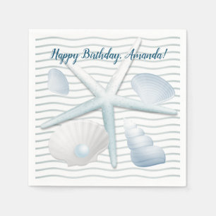 Serviette En Papier Coquillages et perles