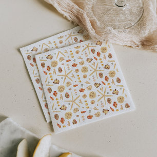 Serviette En Papier Coquille aquarelle