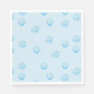 Serviette En Papier Coquilles Saint-Jacques Contour Minimalisme