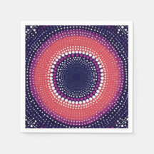 Corail, Aubergine, Magenta, Points Kaleidoscope Bl