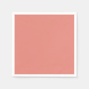 Serviette En Papier Corail brûlé simple minimaliste