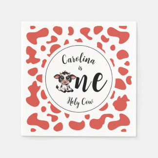 Serviette En Papier Corail de la vache royale rose