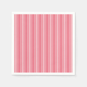 Serviette En Papier Coral rose bonbons rayures