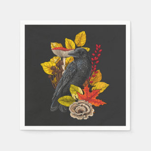Serviette En Papier Corbeau 2