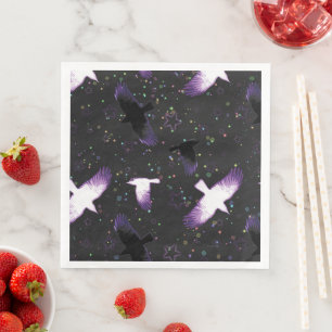 Serviette En Papier Corbeaux mystiques