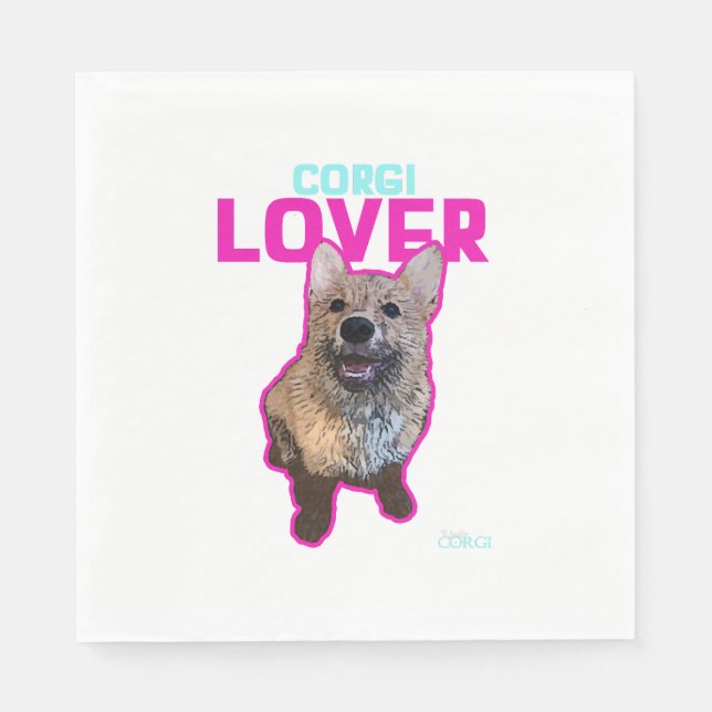 Serviette En Papier Corgi Lover (Devant)