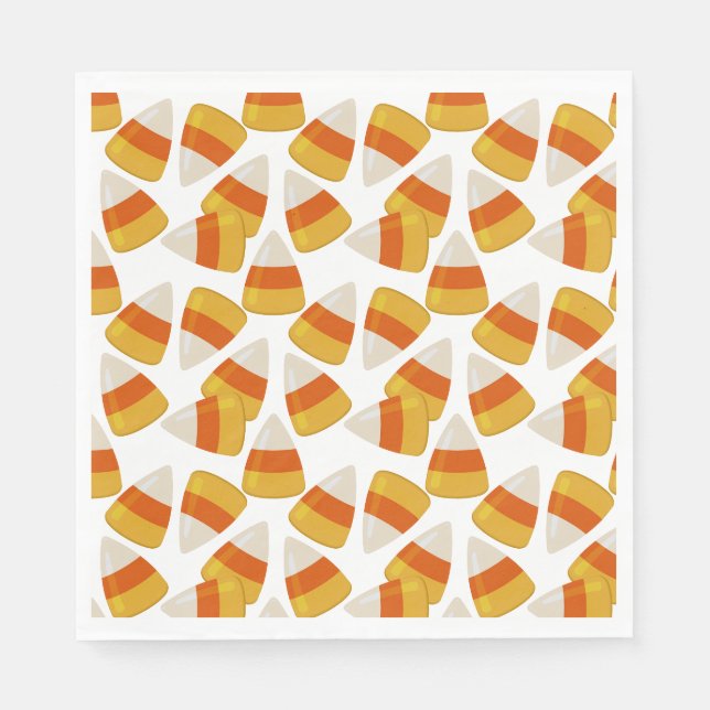 Serviette En Papier Corne de bonbons d'Halloween (Devant)
