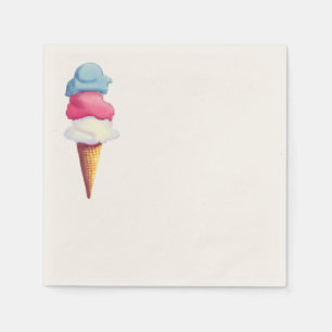 Serviette En Papier CORNET DE CRÈME GLACÉE par SHARON SHARPE