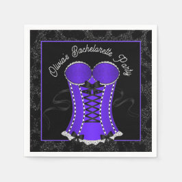 Serviette En Papier Corse violette Flirty