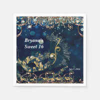 Costume bleu et or Masquerade Masque fête d'annive