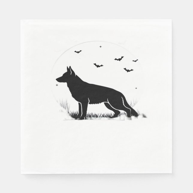 Serviette En Papier Costume d'Halloween berger allemand My German Shep (Devant)
