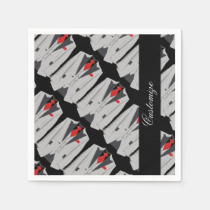 Serviette En Papier Costume gris homme personnalisé et serviettes de C