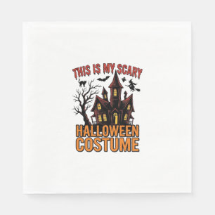 Serviette En Papier Costume Halloween effrayant Maison hantée Vintage